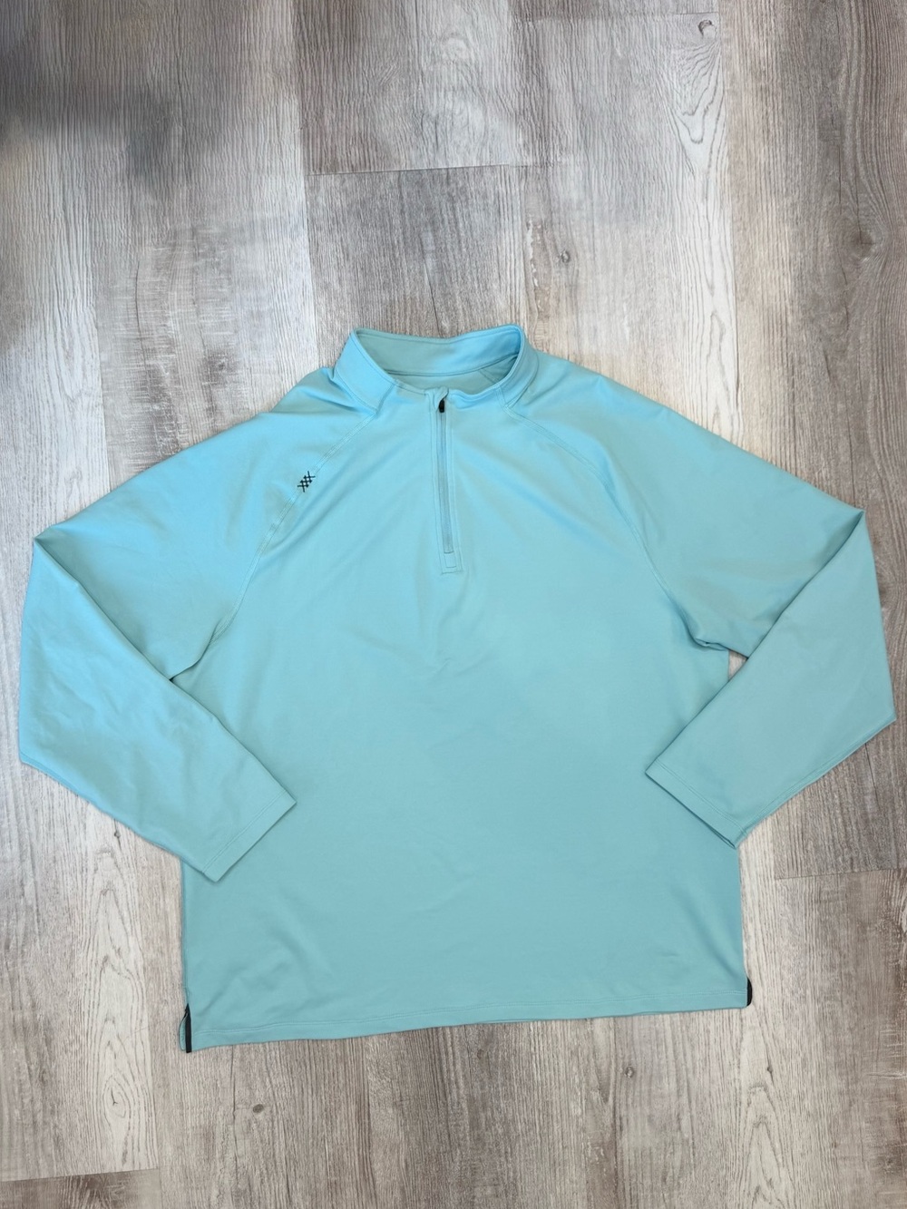 Rhone Session 1/4 Zip Nile Blue Mens Size XL